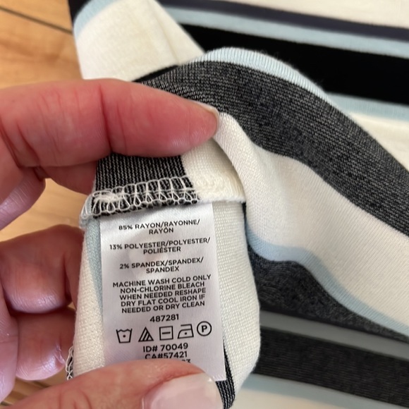 Anne Taylor Factory Navy stripe shift dress Size M - Picture 9 of 11